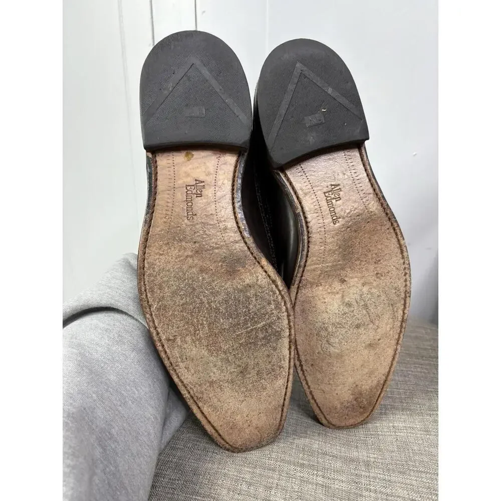 Allen Edmonds Shoes Mens 12 Larchmont Wingtip Dress Career Dark Chocolate